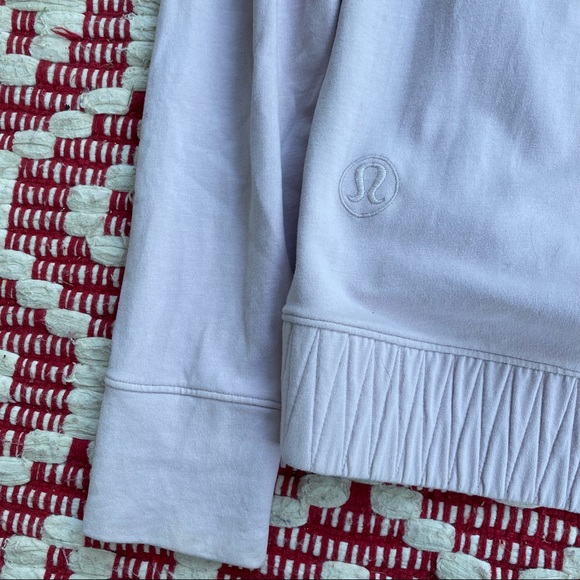 LULULEMON porcelain pink Stress Less funnel neck sweatshirt 6 - Picture 11 of 13